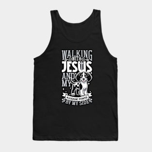 Jesus and dog - Auvergne Pointer Tank Top